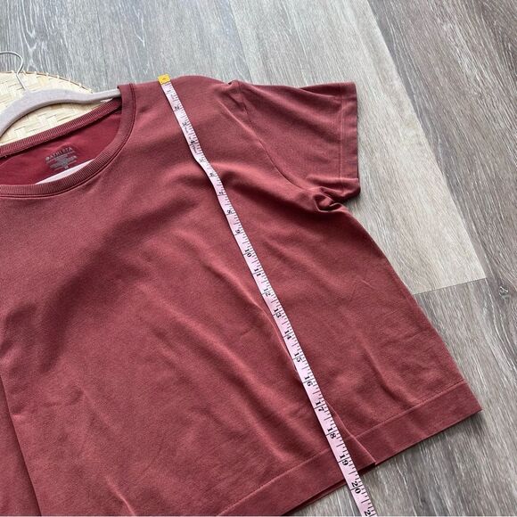 Athleta in motion relaxed tee boxy fit rust women’s size M - Picture 4 of 6